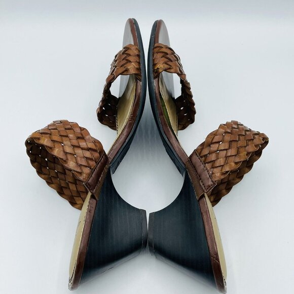 Life Stride Womens Sandal Size 10 M Brown Skip Woven Soft System Slip On Shoes - Picture 12 of 13